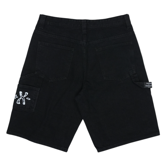 Watch Party Black Denim Shorts
